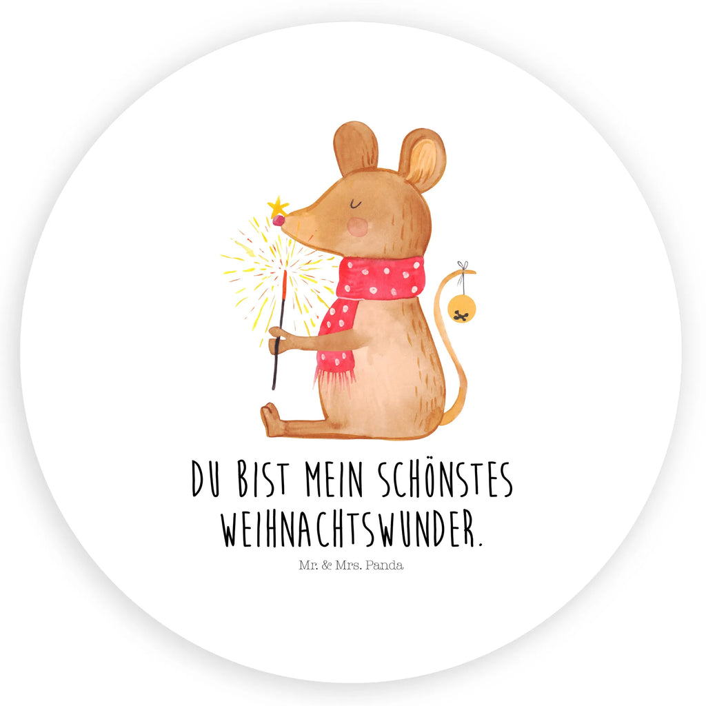 Rund Aufkleber Weihnachtsmaus Sticker, Aufkleber, Etikett, Winter, Weihnachten, Weihnachtsdeko, Nikolaus, Advent, Heiligabend, Wintermotiv, Frohe Weihnachten, Weihnachtsgruß, Weihnachtsmotiv, Maus, Mäuschen, Weihnachtswunder