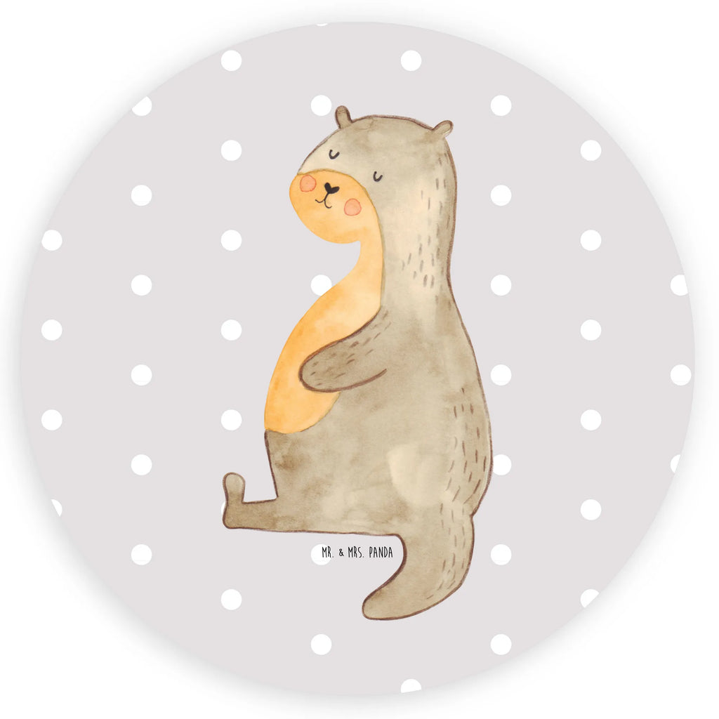 Rund Aufkleber Otter Bauch Sticker, Aufkleber, Etikett, Otter, Fischotter, Seeotter, Otter Seeotter See Otter