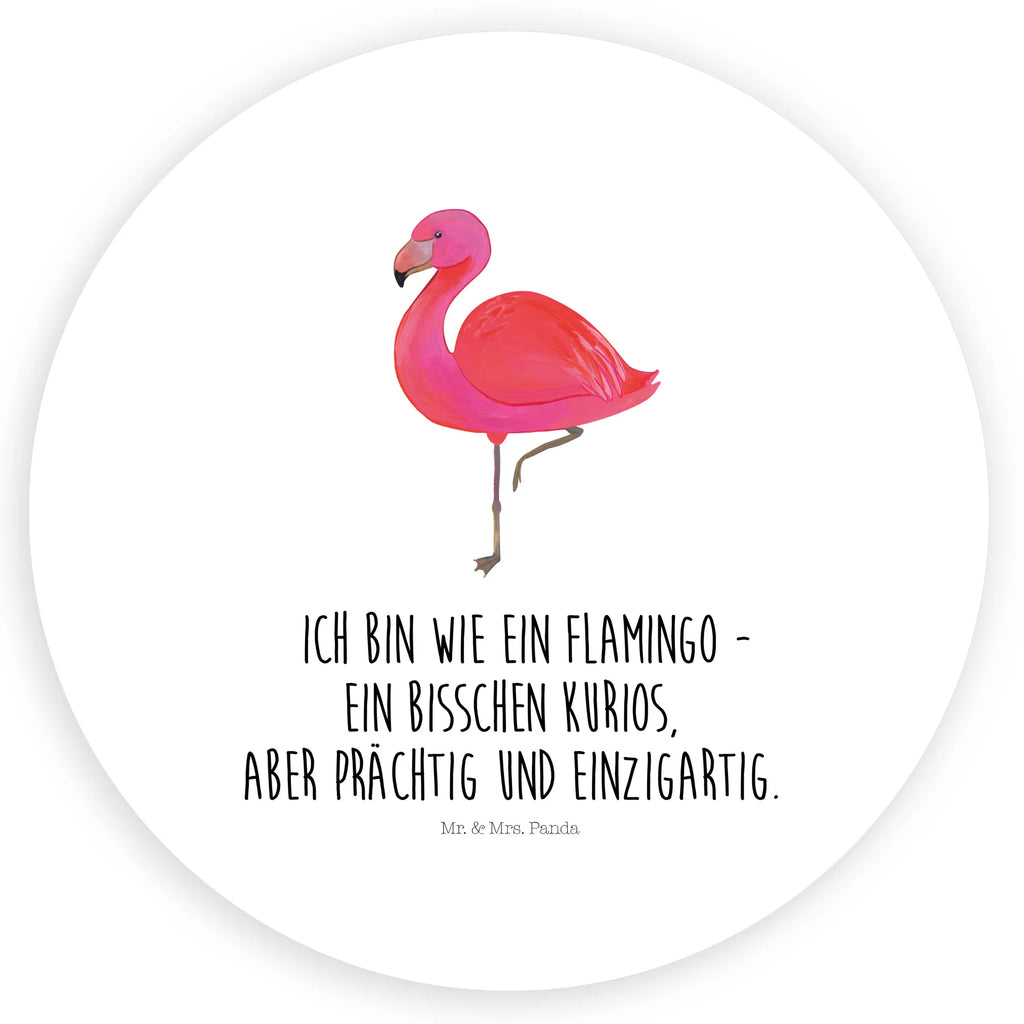 Rund Aufkleber Flamingo classic Sticker, Aufkleber, Etikett, Flamingo, Einzigartig, Selbstliebe, Stolz, ich, für mich, Spruch, Freundin, Freundinnen, Außenseiter, Sohn, Tochter, Geschwister