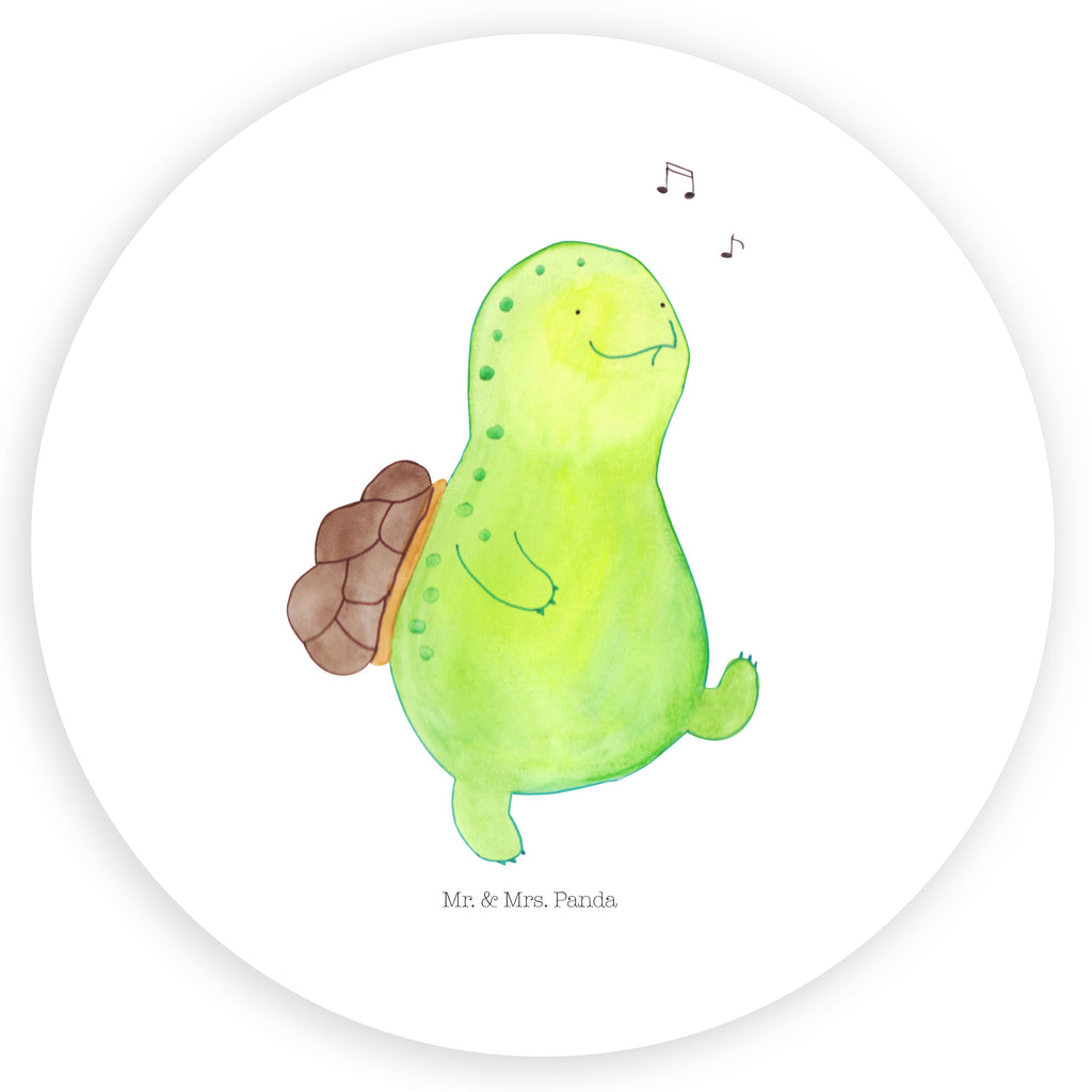 Rund Aufkleber Schildkröte pfeift Sticker, Aufkleber, Etikett, Schildkröte, Schildi, Schildkröten, fröhlich, Glück, Motivation, Lebensfreude, Depression, Trennung, Neuanfang