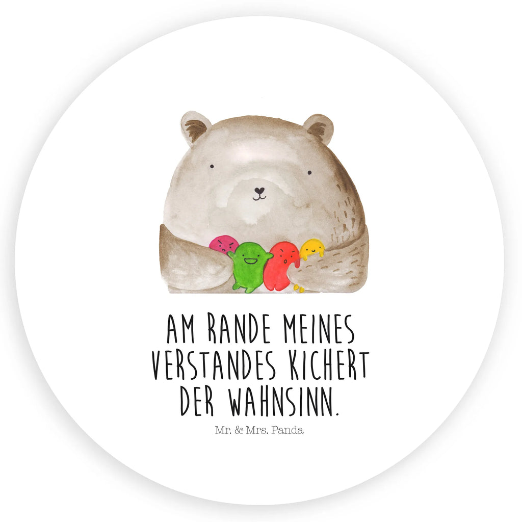 Rund Aufkleber Bär Gefühl Sticker, Aufkleber, Etikett, Bär, Teddy, Teddybär, Wahnsinn, Verrückt, Durchgedreht