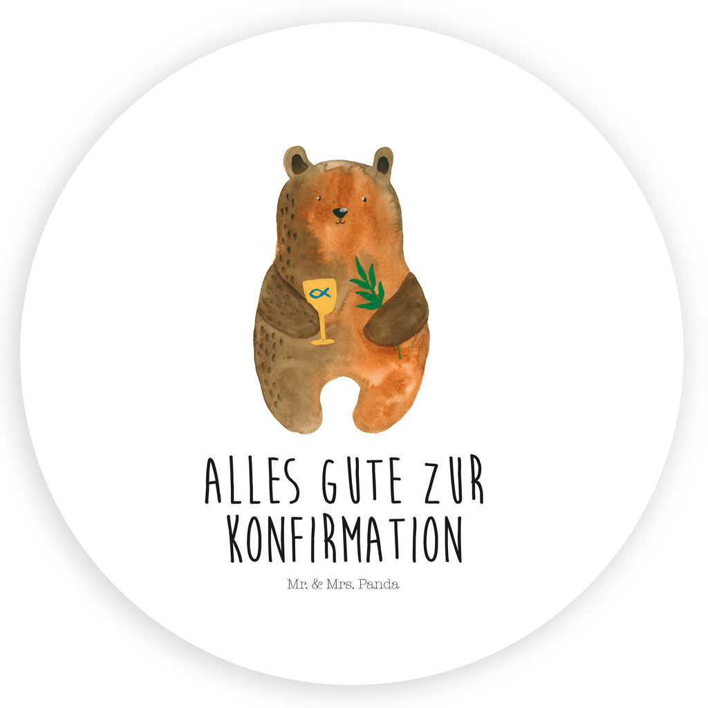 Rund Aufkleber Konfirmation-Bär Sticker, Aufkleber, Etikett, Bär, Teddy, Teddybär, Konfirmation, Kirche, evangelisch, Gottesdienst