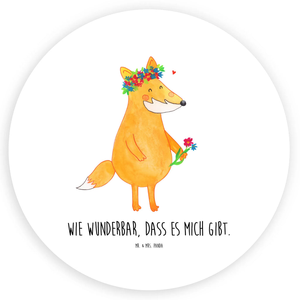 Rund Aufkleber Fuchs Blumenliebe Sticker, Aufkleber, Etikett, Fuchs, Füchse, Fox, Liebe, Freundin, Fuchsmädchen, Blumenmädchen, Freundinnen, Liebesbeweis, Blume, Blumen, Motivation, Freude, ich, mich, Selbstliebe