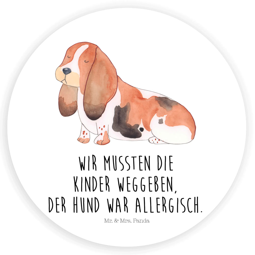 Rund Aufkleber Hund Basset Hound Sticker, Aufkleber, Etikett, Hund, Hundemotiv, Haustier, Hunderasse, Tierliebhaber, Hundebesitzer, Sprüche, Basset Hound, Basset, Hundeliebe, kinderlos