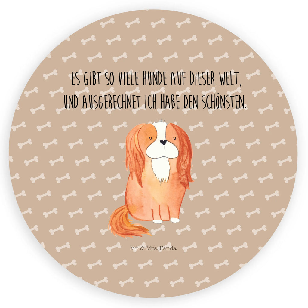 Rund Aufkleber Cavalier King Charles Spaniel Sticker, Aufkleber, Etikett, Hund, Hundemotiv, Haustier, Hunderasse, Tierliebhaber, Hundebesitzer, Sprüche, Cavalier King Charles Spaniel, Cockerspaniel, Spaniel, Spruch, schönster Hund