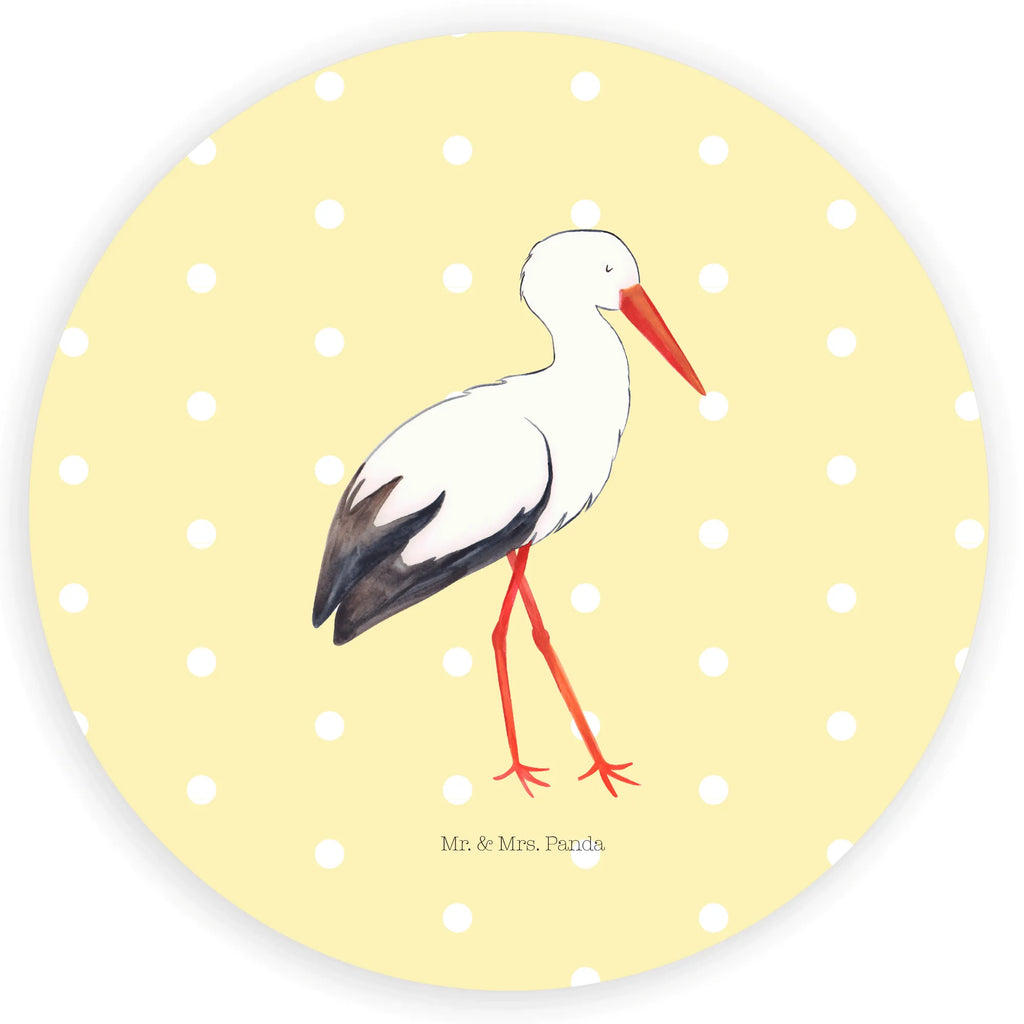 Rund Aufkleber Storch Sticker, Aufkleber, Etikett, Tiermotive, Gute Laune, lustige Sprüche, Tiere, Storch, Störche, Schwangerschaft, Geburt, Mutter, Mütter, Mutter werden, Schwanger, Babybauch, Baby