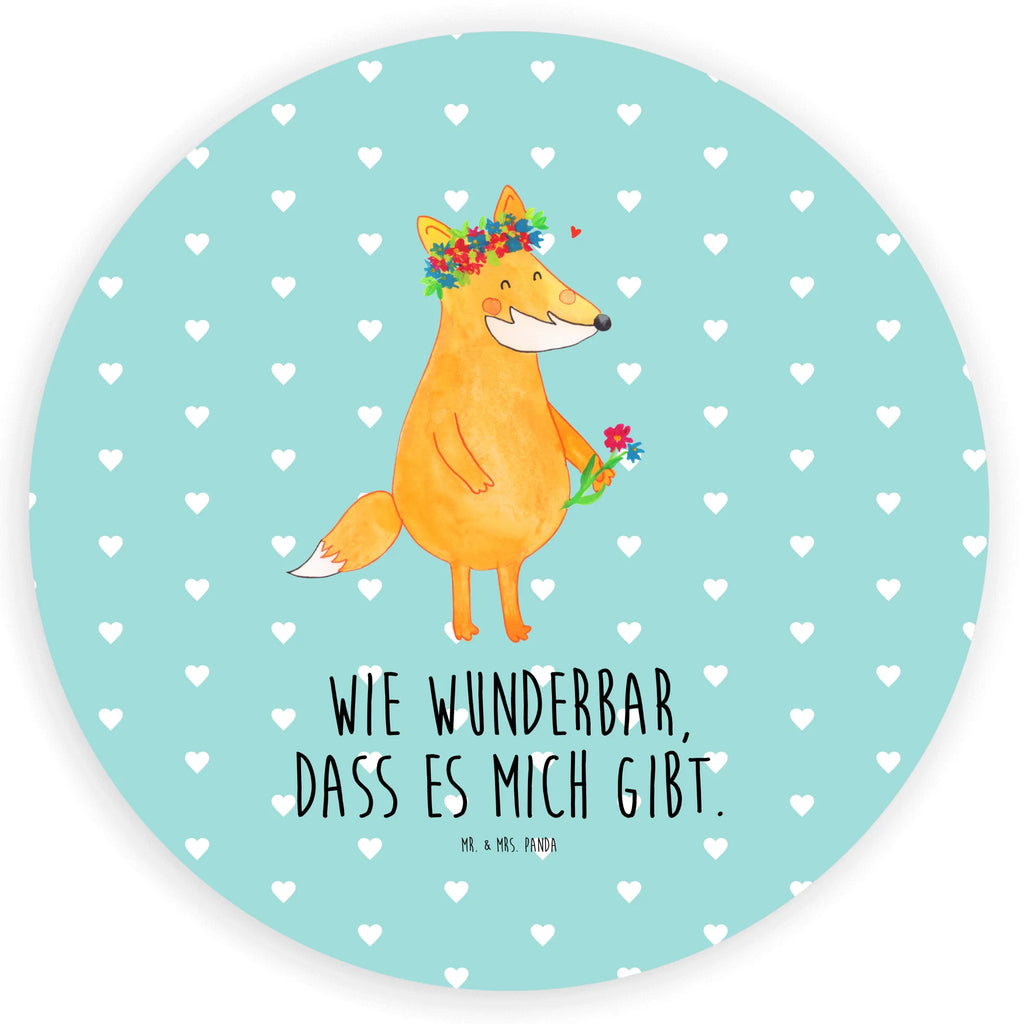 Rund Aufkleber Fuchs Blumenliebe Sticker, Aufkleber, Etikett, Fuchs, Füchse, Fox, Liebe, Freundin, Fuchsmädchen, Blumenmädchen, Freundinnen, Liebesbeweis, Blume, Blumen, Motivation, Freude, ich, mich, Selbstliebe