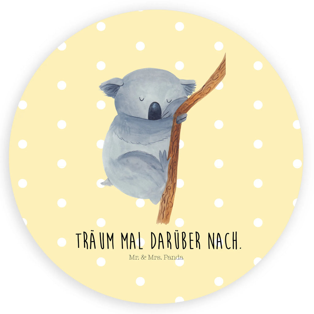 Rund Aufkleber Koalabär Sticker, Aufkleber, Etikett, Tiermotive, Gute Laune, lustige Sprüche, Tiere, Koala, träumen, Traum, schlafen, Schlafzimmer, Traumland, Bär, Koalabär