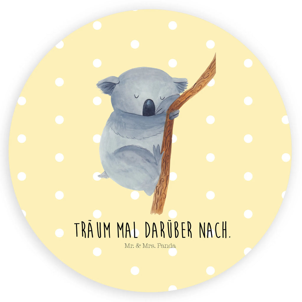 Rund Aufkleber Koalabär Sticker, Aufkleber, Etikett, Tiermotive, Gute Laune, lustige Sprüche, Tiere, Koala, träumen, Traum, schlafen, Schlafzimmer, Traumland, Bär, Koalabär