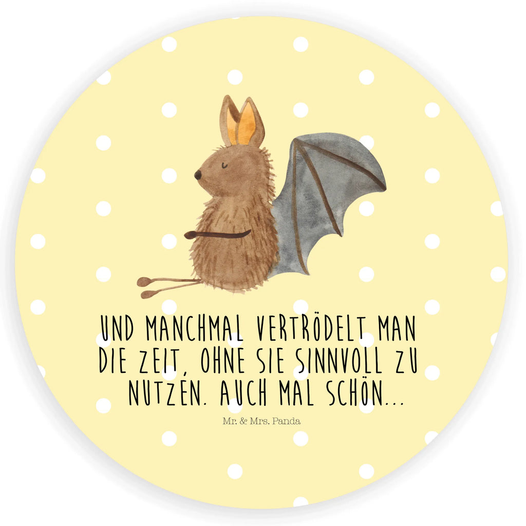 Rund Aufkleber Fledermaus sitzend Sticker, Aufkleber, Etikett, Tiermotive, Gute Laune, lustige Sprüche, Tiere, Fledermaus, Fledermäuse, Motivation, entspannen