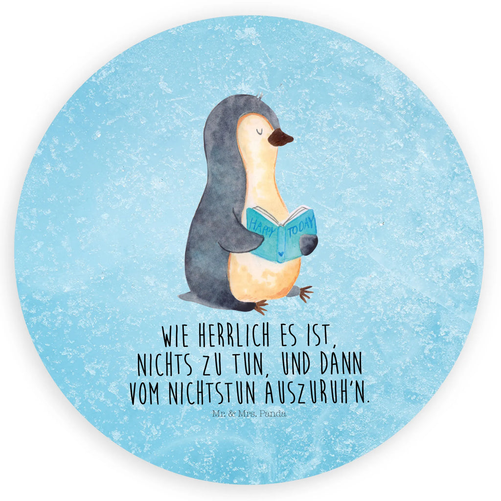 Rund Aufkleber Pinguin Buch Sticker, Aufkleber, Etikett, Pinguin, Pinguine, Buch, Lesen, Bücherwurm, Nichtstun, Faulenzen, Ferien, Urlaub, Freizeit