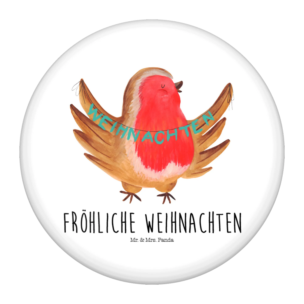 Button Rotkehlchen Weihnachten 50mm Button, Button, Pin, Anstecknadel, Winter, Weihnachten, Weihnachtsdeko, Nikolaus, Advent, Heiligabend, Wintermotiv, Frohe Weihnachten, Weihnachtsmotiv, Weihnachtsgruß, Vogel, xmas