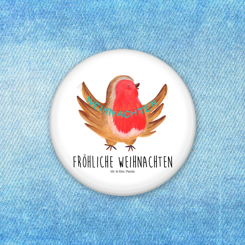 Button Rotkehlchen Weihnachten 50mm Button, Button, Pin, Anstecknadel, Winter, Weihnachten, Weihnachtsdeko, Nikolaus, Advent, Heiligabend, Wintermotiv, Frohe Weihnachten, Weihnachtsmotiv, Weihnachtsgruß, Vogel, xmas