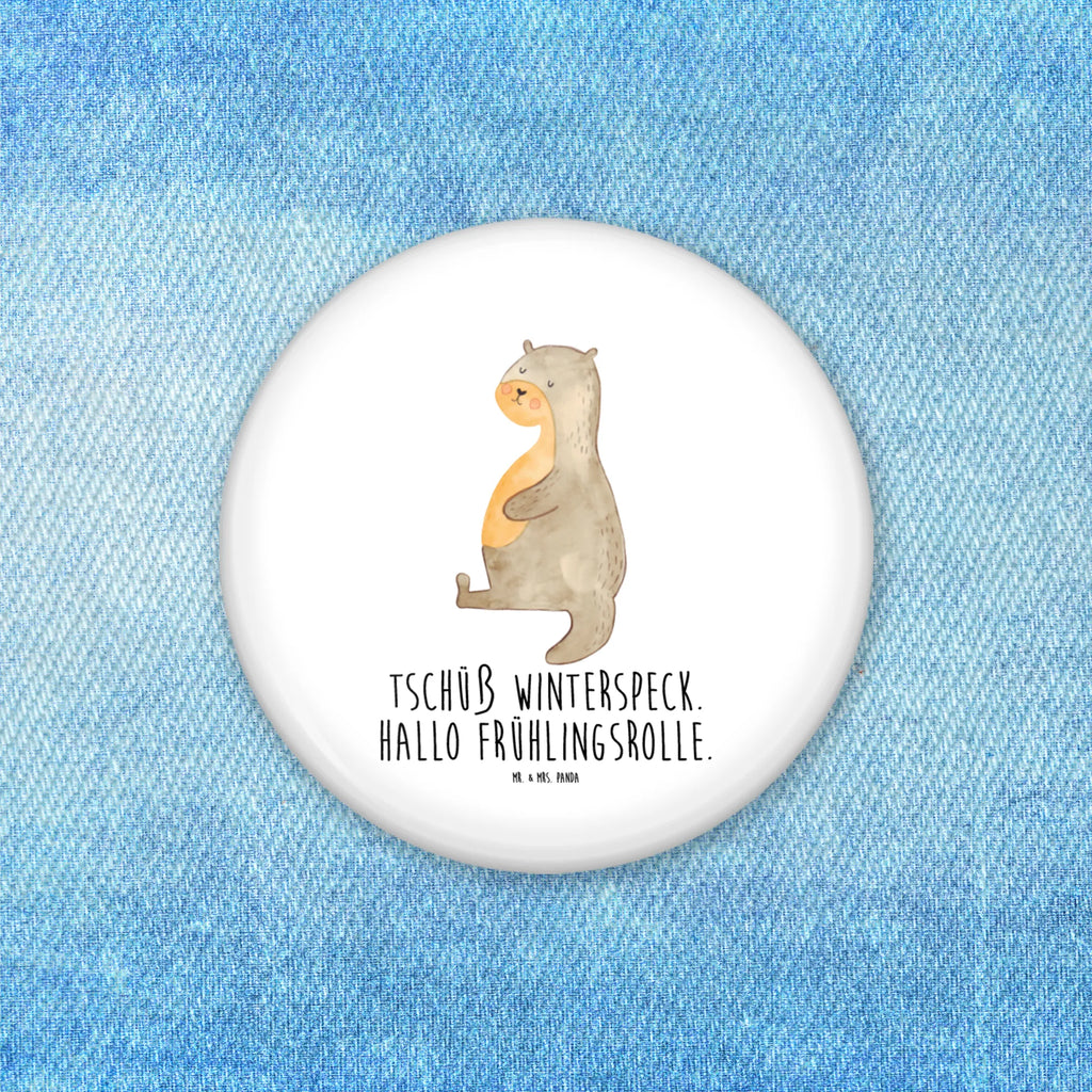 Button Otter Bauch 50mm Button, Button, Pin, Anstecknadel, Otter, Fischotter, Seeotter, Otter Seeotter See Otter