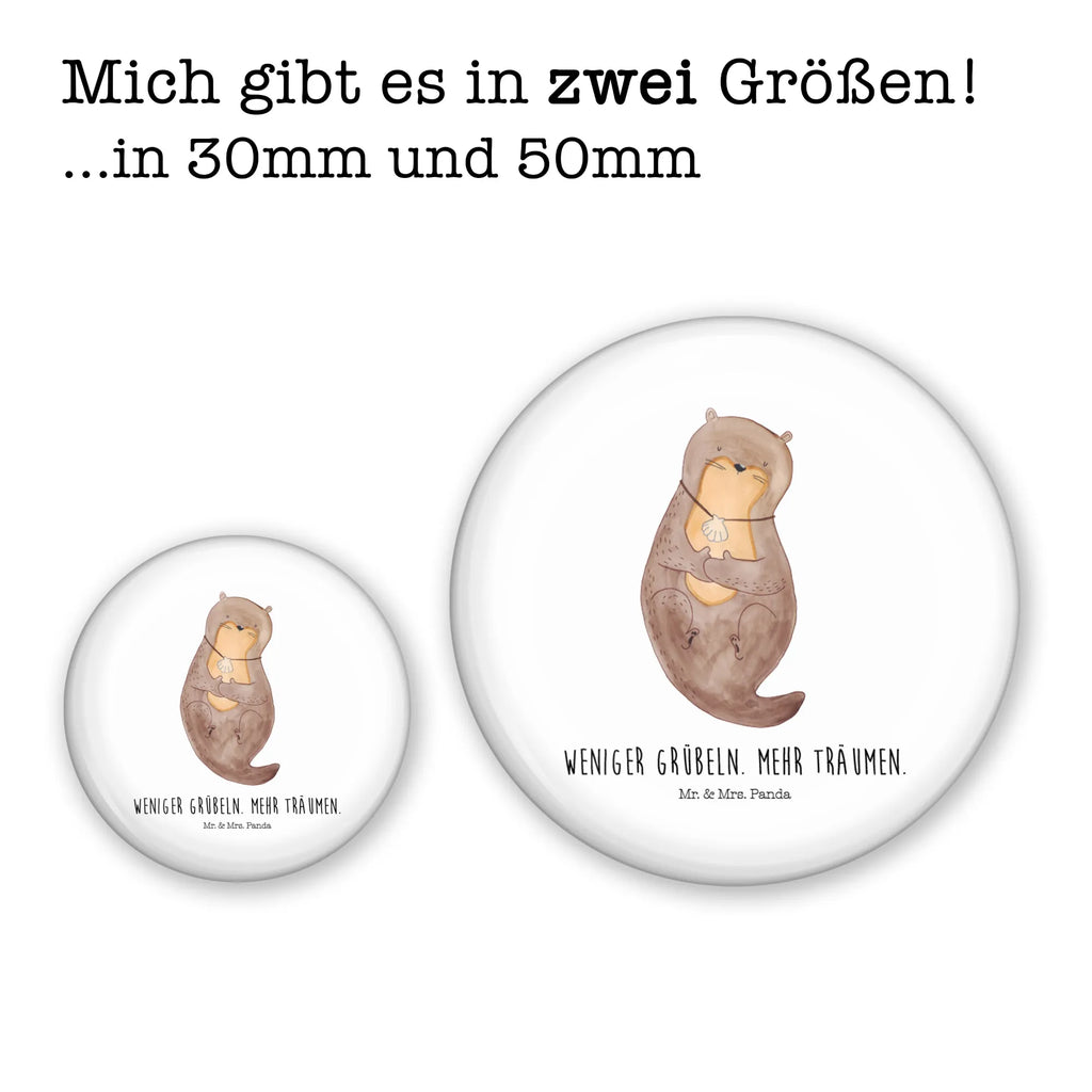 Button Otter mit Muschelmedaillon 50mm Button, Button, Pin, Anstecknadel, Otter, Fischotter, Seeotter, Otterliebe, grübeln, träumen, Motivation, Tagträumen, Büro