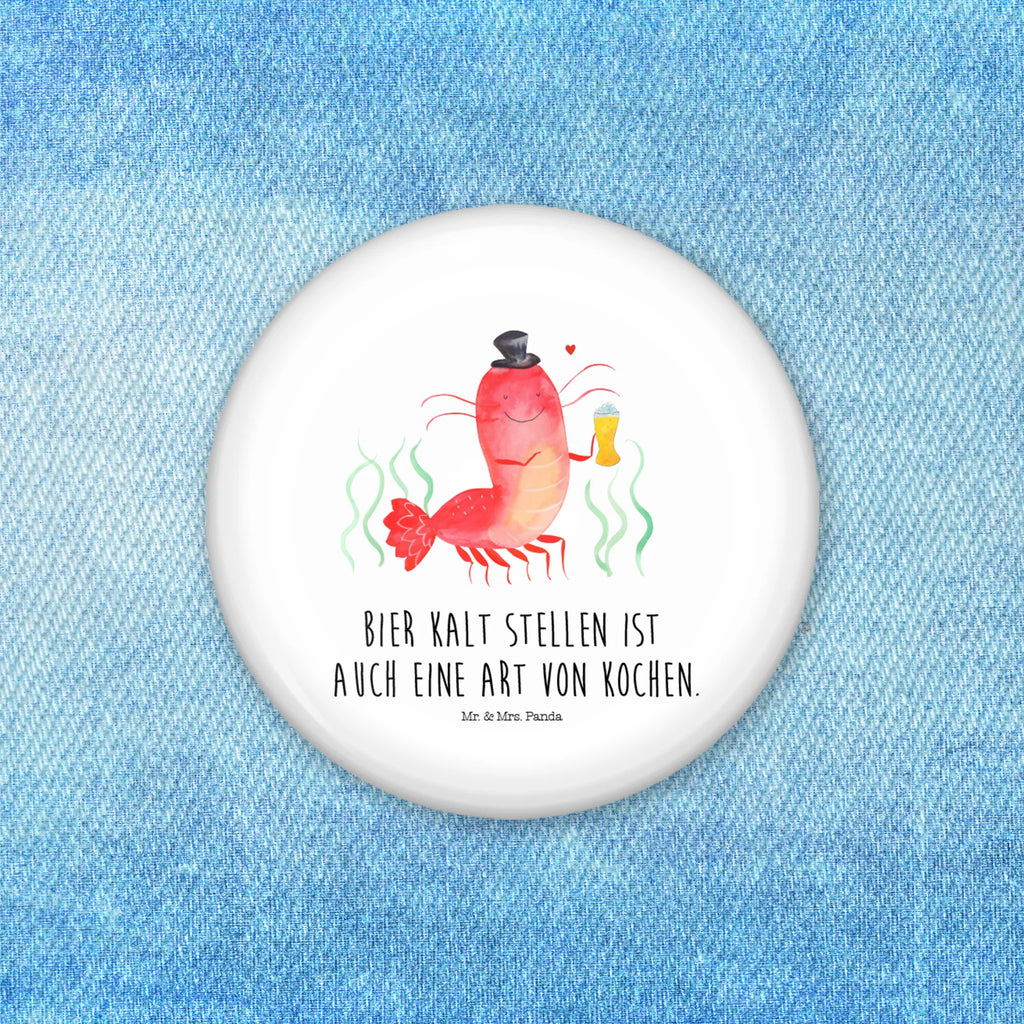 Button Hummer mit Weizen 50mm Button, Button, Pin, Anstecknadel, Meerestiere, Meer, Urlaub, Garnele, Garnelen, Bier, Kochen, Männerhaushalt, Junggeselle, Junggesellin, Bierliebhaber, Kneipe, Gasthaus, Wirtschaft