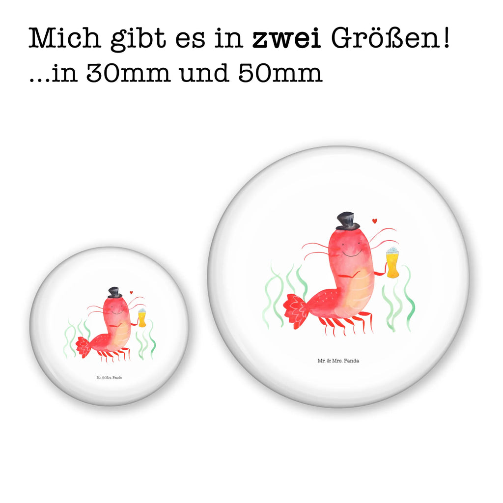 Button Hummer mit Weizen 50mm Button, Button, Pin, Anstecknadel, Meerestiere, Meer, Urlaub, Garnele, Garnelen, Bier, Kochen, Männerhaushalt, Junggeselle, Junggesellin, Bierliebhaber, Kneipe, Gasthaus, Wirtschaft