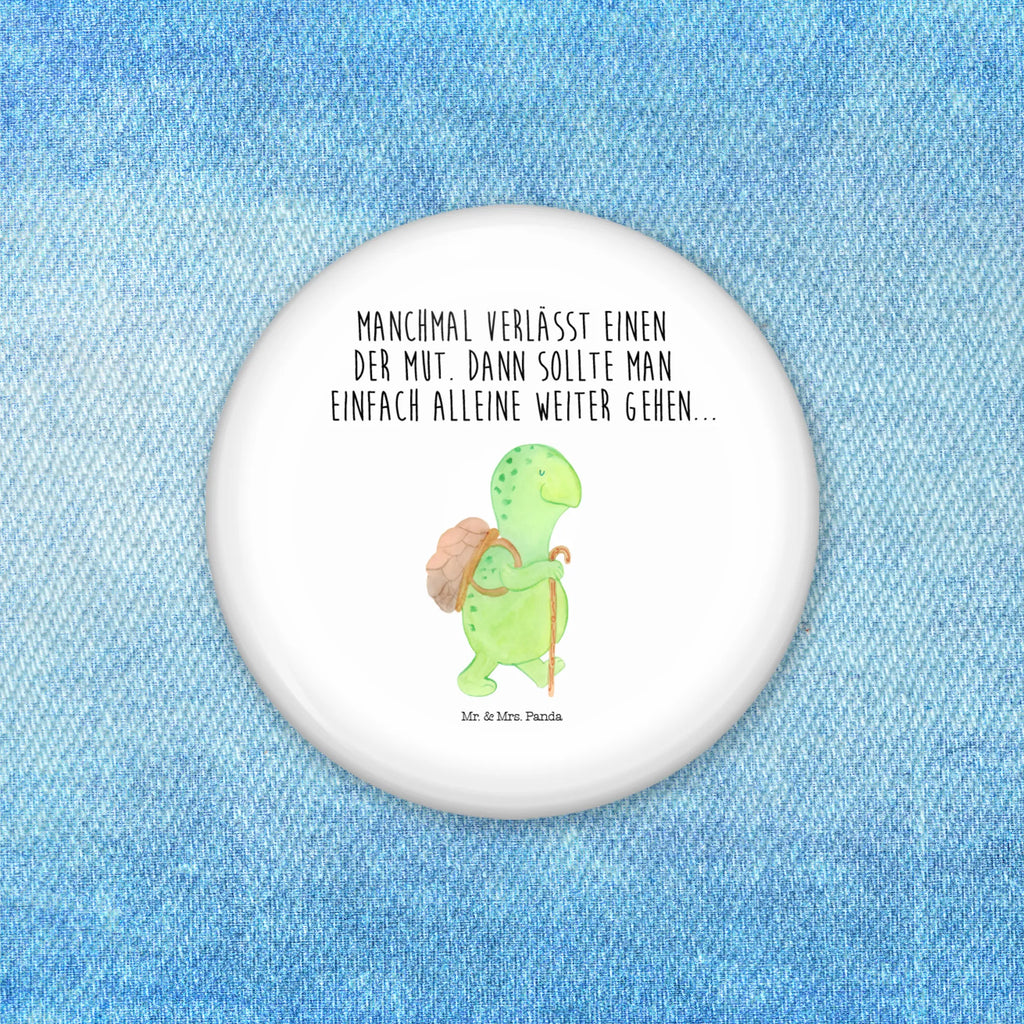 Button Schildkröte Wanderer 50mm Button, Button, Pin, Anstecknadel, Schildkröte, Schildkröten, Motivation, Motivationsspruch, Motivationssprüche, Neuanfang