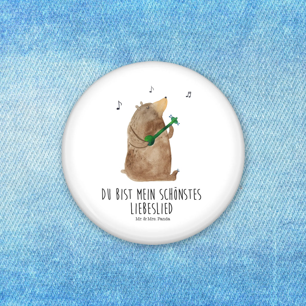 Button Bär Lied 50mm Button, Button, Pin, Anstecknadel, Bär, Teddy, Teddybär, Bärchen, Bear, Liebeslied, Lied, Song, Valentinstag, Valentine, Geschenk, Partner, Liebe, Freundin, Frau, Herz, Spruch