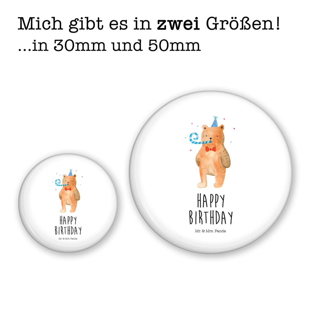 Button Birthday Bär 50mm Button, Button, Pin, Anstecknadel, Bär, Teddy, Teddybär, Happy Birthday, Alles Gute, Glückwunsch, Geburtstag