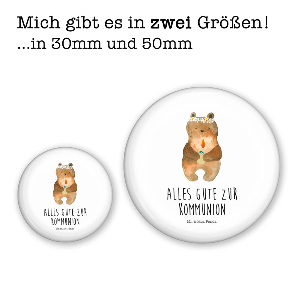 Button Kommunion-Bär 50mm Button, Button, Pin, Anstecknadel, Bär, Teddy, Teddybär, Kommunion, Gottes Segen, Taufkerze, katholisch