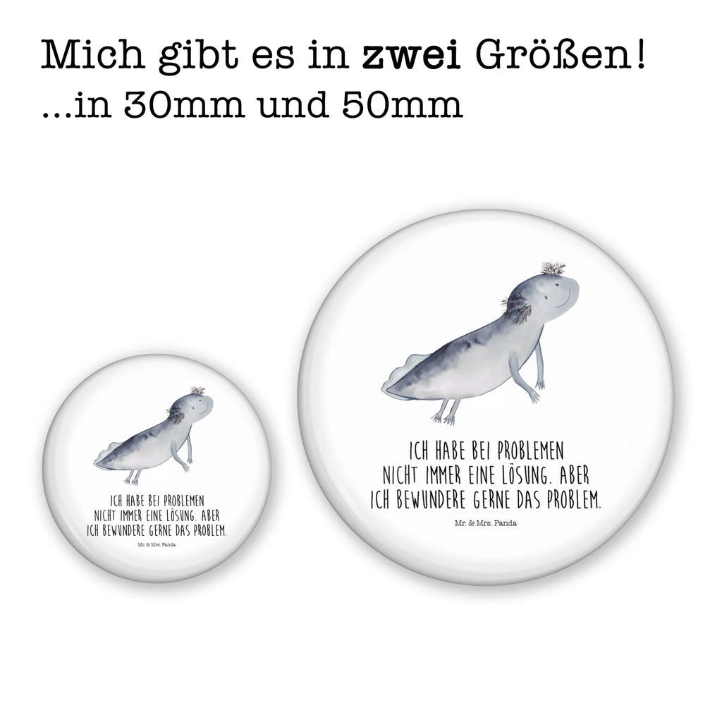 Button Axolotl schwimmt 50mm Button, Button, Pin, Anstecknadel, Axolotl, Molch, Axolot, Schwanzlurch, Lurch, Lurche, Problem, Probleme, Lösungen, Motivation