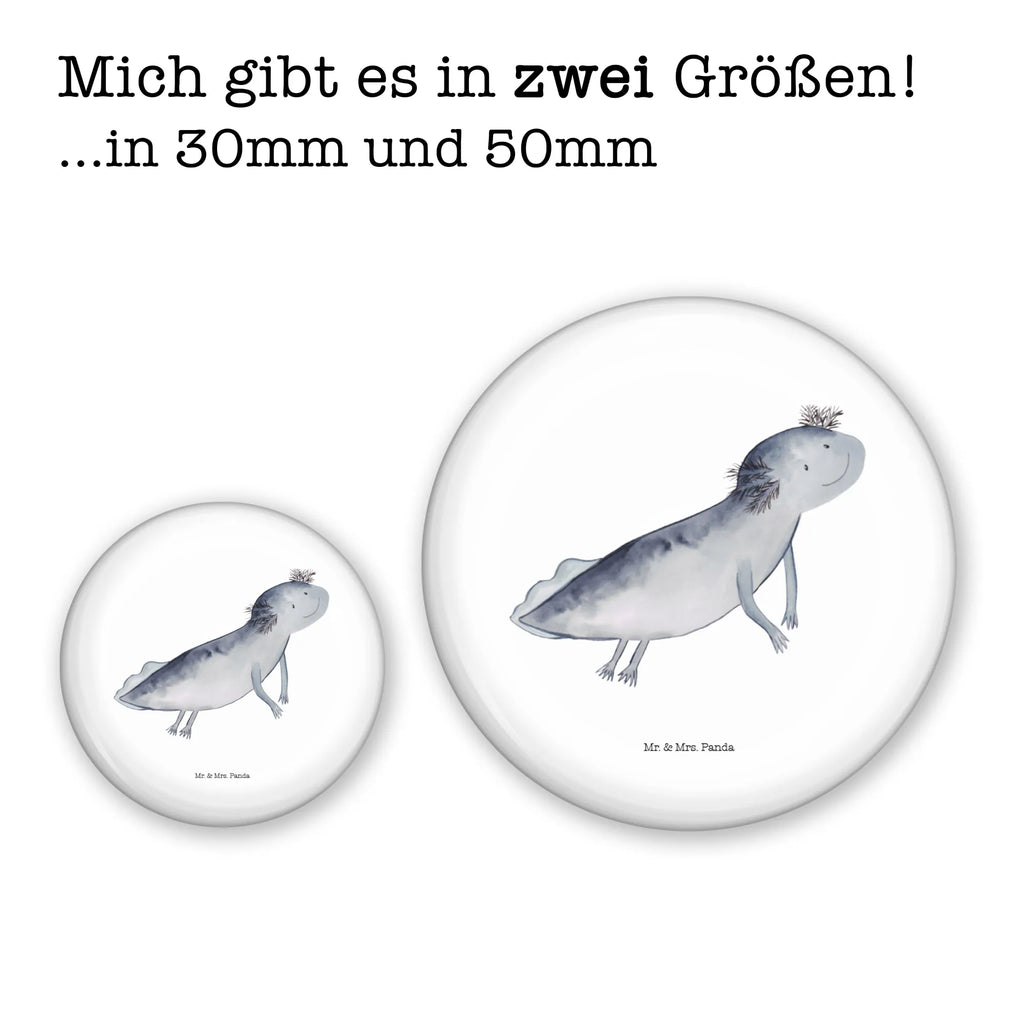 Button Axolotl schwimmt 50mm Button, Button, Pin, Anstecknadel, Axolotl, Molch, Axolot, Schwanzlurch, Lurch, Lurche, Problem, Probleme, Lösungen, Motivation