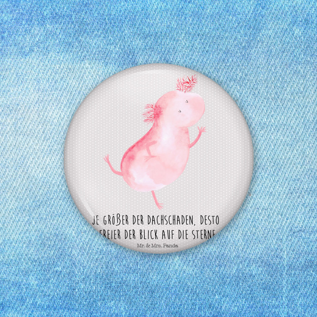 Button Axolotl tanzt 50mm Button, Button, Pin, Anstecknadel, Axolotl, Molch, Axolot, Schwanzlurch, Lurch, Lurche, Dachschaden, Sterne, verrückt, Freundin, beste Freundin