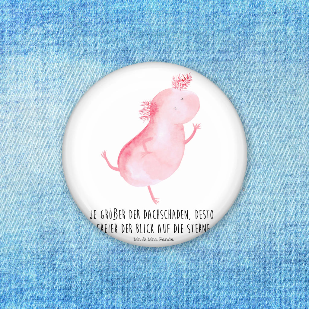 Button Axolotl tanzt 50mm Button, Button, Pin, Anstecknadel, Axolotl, Molch, Axolot, Schwanzlurch, Lurch, Lurche, Dachschaden, Sterne, verrückt, Freundin, beste Freundin