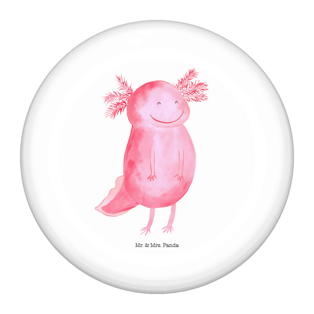 Button Axolotl glücklich 50mm Button, Button, Pin, Anstecknadel, Axolotl, Molch, Axolot, Schwanzlurch, Lurch, Lurche, Motivation, gute Laune