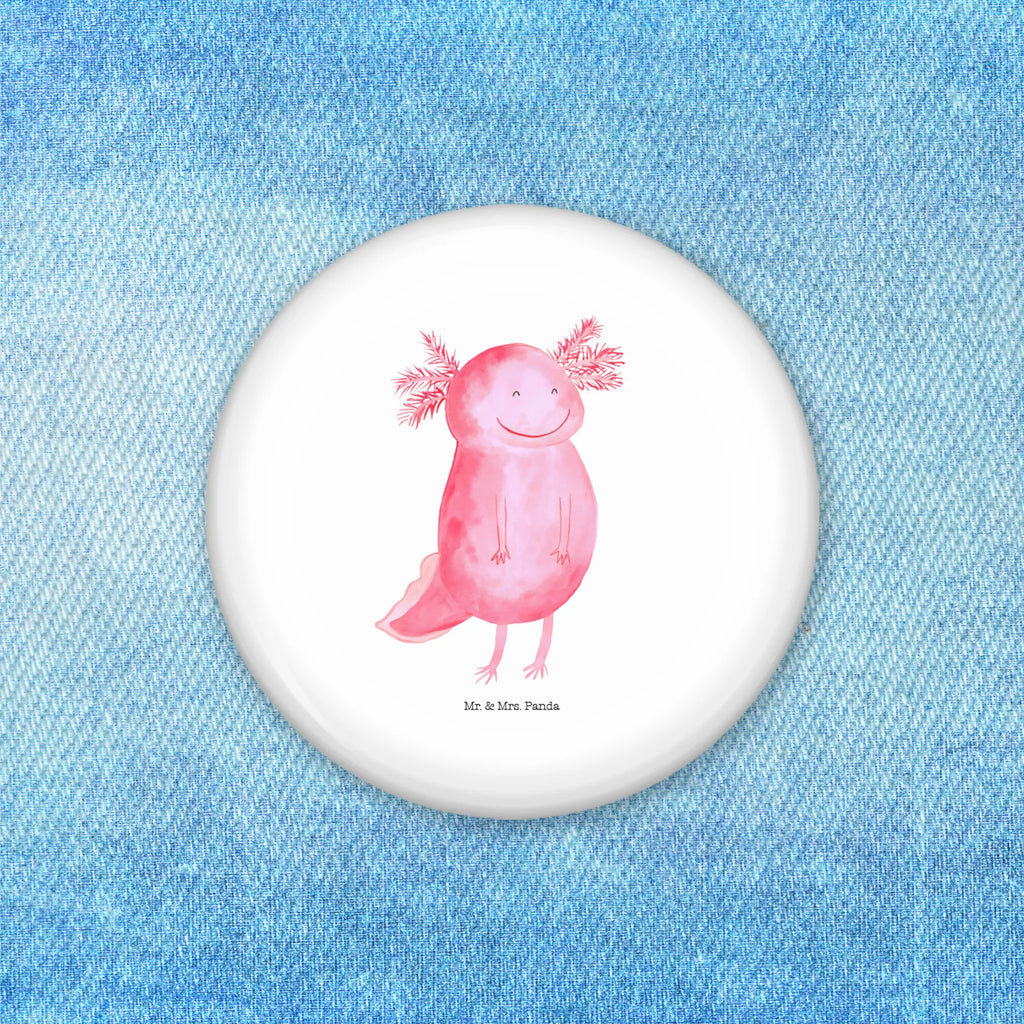 Button Axolotl glücklich 50mm Button, Button, Pin, Anstecknadel, Axolotl, Molch, Axolot, Schwanzlurch, Lurch, Lurche, Motivation, gute Laune