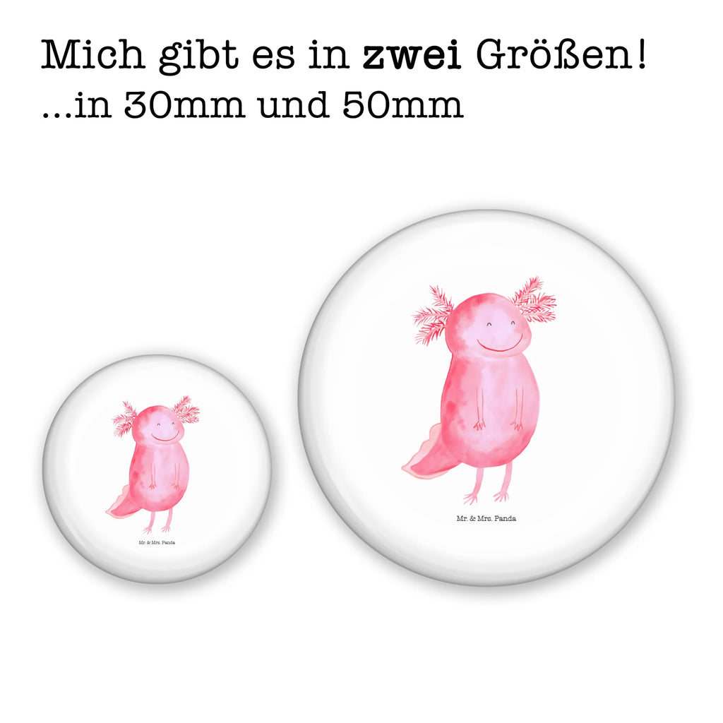 Button Axolotl glücklich 50mm Button, Button, Pin, Anstecknadel, Axolotl, Molch, Axolot, Schwanzlurch, Lurch, Lurche, Motivation, gute Laune