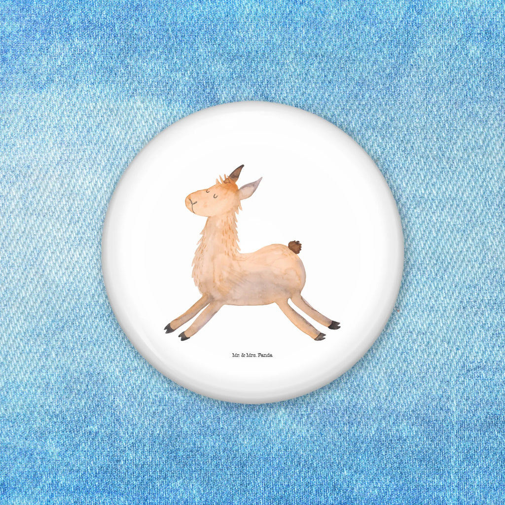 Button Lama springend 50mm Button, Button, Pin, Anstecknadel, Lama, Alpaka, Lamas, Lieblingstag, Happy day, fröhlich, Glück, Freundin, Liebeskummer, Neustart, guten Morgen, Start, Prüfung, Abitur