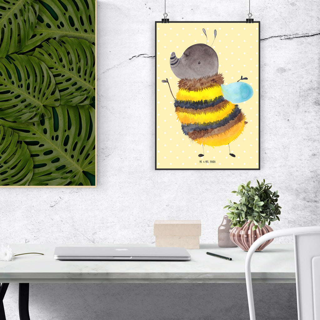 Poster Hummel flauschig Poster, Wandposter, Bild, Wanddeko, Küchenposter, Kinderposter, Wanddeko Bild, Raumdekoration, Wanddekoration, Handgemaltes Poster, Mr. & Mrs. Panda Poster, Designposter, Kunstdruck, Posterdruck, Tiermotive, Gute Laune, lustige Sprüche, Tiere, Hummel, Flauschig, Biene, Blume, Natur