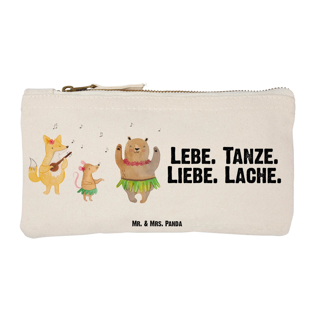 Schminktasche Waldtiere Aloha Schminktasche, Kosmetiktasche, Kosmetikbeutel, Stiftemäppchen, Etui, Federmappe, Makeup, XXL, Schminketui, Kosmetiketui, Schlamperetui, Tiermotive, Gute Laune, lustige Sprüche, Tiere, Wald, Waldtiere, Musik, Aloha, Bär, Hase, Igel, Tanzen, Leben, Lachen