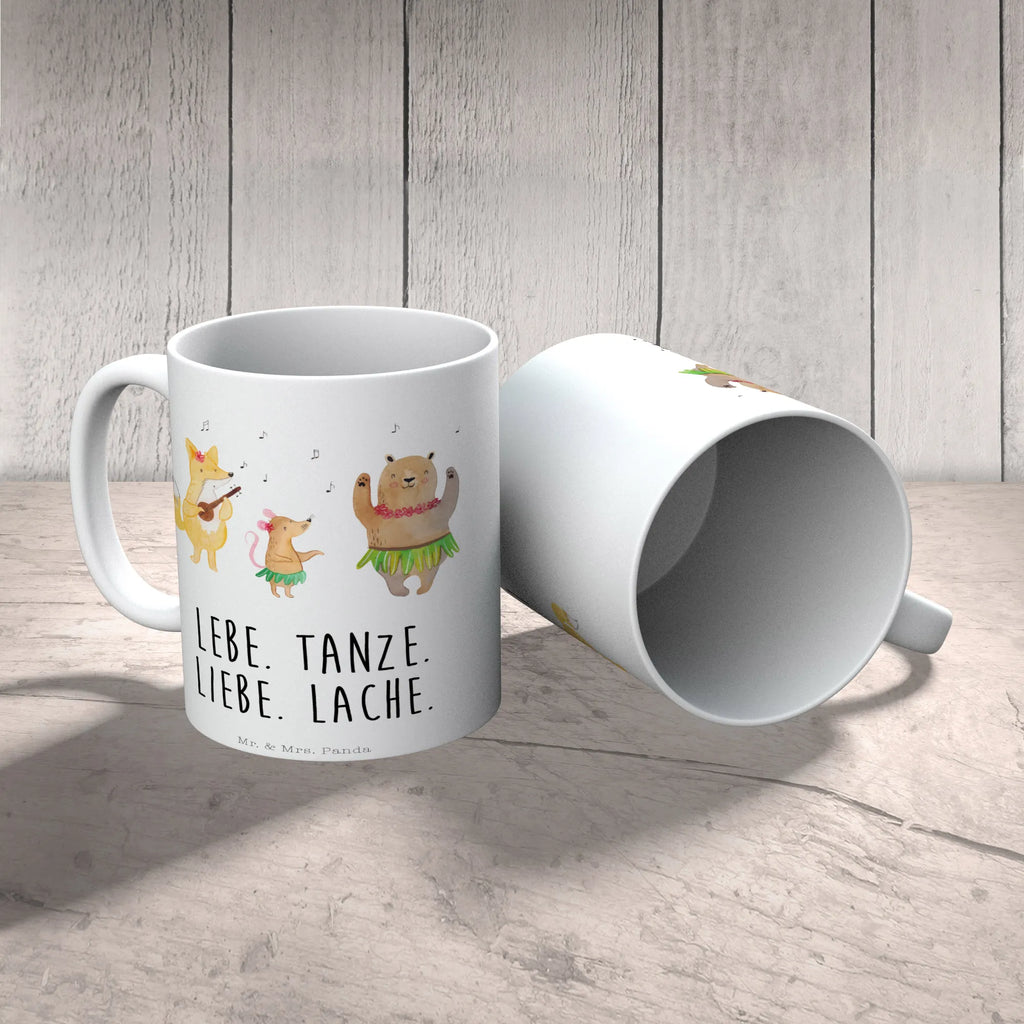 Tasse Waldtiere Aloha Tasse, Kaffeetasse, Teetasse, Becher, Kaffeebecher, Teebecher, Keramiktasse, Porzellantasse, Büro Tasse, Geschenk Tasse, Tasse Sprüche, Tasse Motive, Kaffeetassen, Tasse bedrucken, Designer Tasse, Cappuccino Tassen, Schöne Teetassen, Tiermotive, Gute Laune, lustige Sprüche, Tiere, Wald, Waldtiere, Musik, Aloha, Bär, Hase, Igel, Tanzen, Leben, Lachen