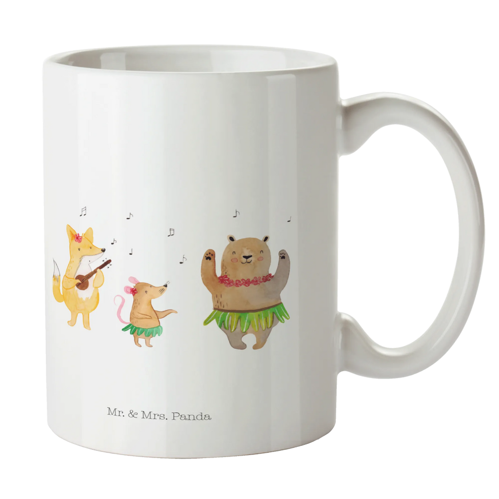 Tasse Waldtiere Aloha Tasse, Kaffeetasse, Teetasse, Becher, Kaffeebecher, Teebecher, Keramiktasse, Porzellantasse, Büro Tasse, Geschenk Tasse, Tasse Sprüche, Tasse Motive, Kaffeetassen, Tasse bedrucken, Designer Tasse, Cappuccino Tassen, Schöne Teetassen, Tiermotive, Gute Laune, lustige Sprüche, Tiere, Wald, Waldtiere, Musik, Aloha, Bär, Hase, Igel, Tanzen, Leben, Lachen