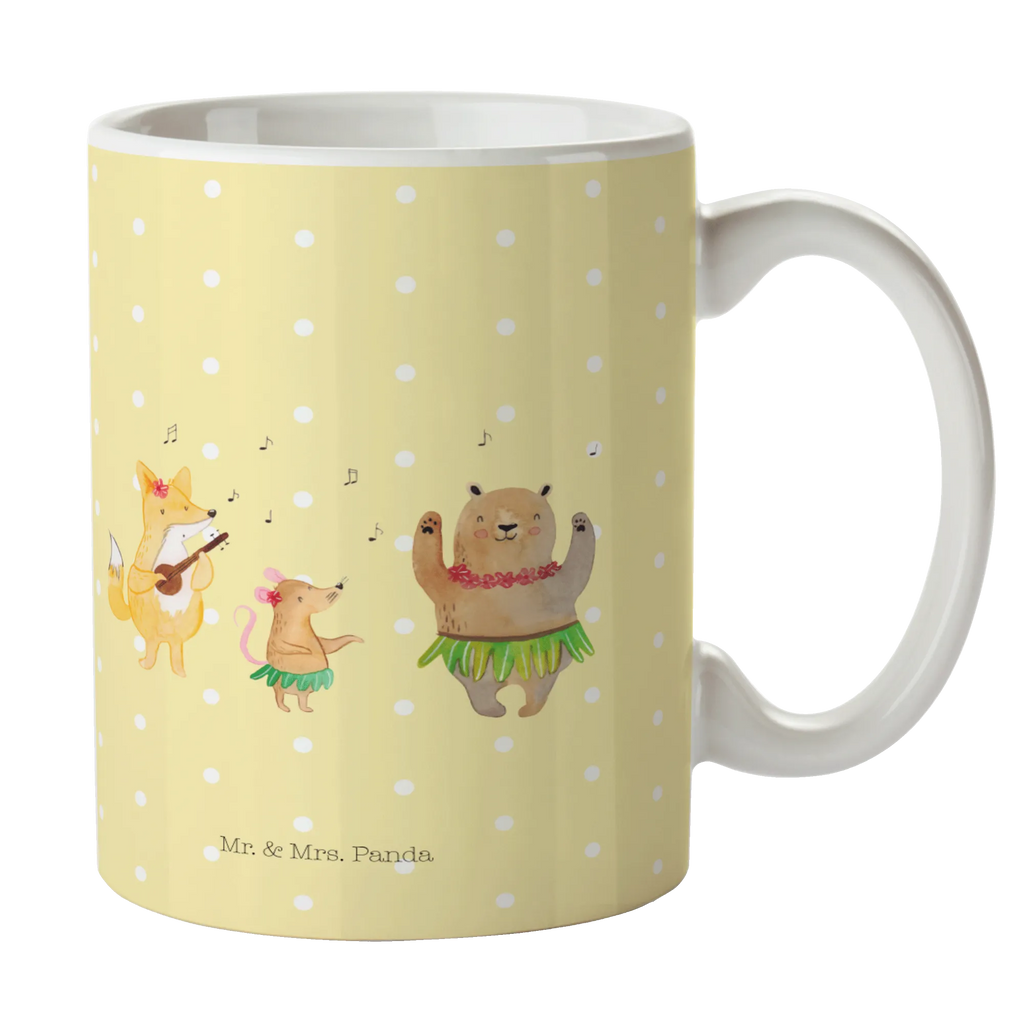 Tasse Waldtiere Aloha Tasse, Kaffeetasse, Teetasse, Becher, Kaffeebecher, Teebecher, Keramiktasse, Porzellantasse, Büro Tasse, Geschenk Tasse, Tasse Sprüche, Tasse Motive, Kaffeetassen, Tasse bedrucken, Designer Tasse, Cappuccino Tassen, Schöne Teetassen, Tiermotive, Gute Laune, lustige Sprüche, Tiere, Wald, Waldtiere, Musik, Aloha, Bär, Hase, Igel, Tanzen, Leben, Lachen