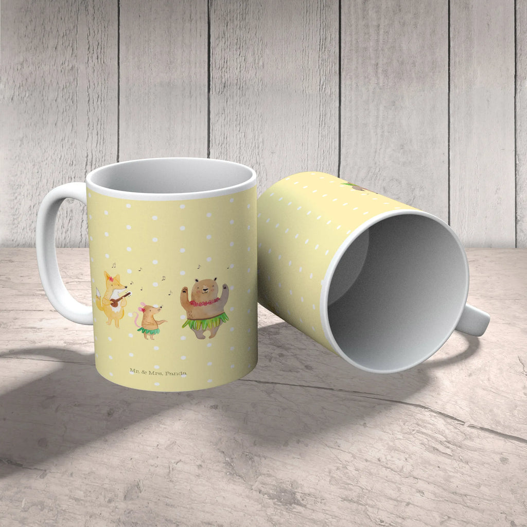 Tasse Waldtiere Aloha Tasse, Kaffeetasse, Teetasse, Becher, Kaffeebecher, Teebecher, Keramiktasse, Porzellantasse, Büro Tasse, Geschenk Tasse, Tasse Sprüche, Tasse Motive, Kaffeetassen, Tasse bedrucken, Designer Tasse, Cappuccino Tassen, Schöne Teetassen, Tiermotive, Gute Laune, lustige Sprüche, Tiere, Wald, Waldtiere, Musik, Aloha, Bär, Hase, Igel, Tanzen, Leben, Lachen