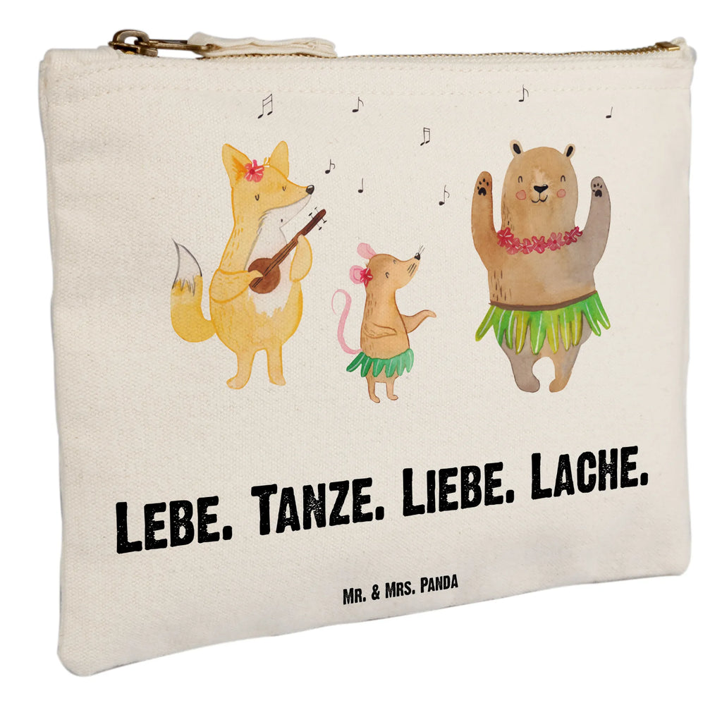 Schminktasche Waldtiere Aloha Schminktasche, Kosmetiktasche, Kosmetikbeutel, Stiftemäppchen, Etui, Federmappe, Makeup, XXL, Schminketui, Kosmetiketui, Schlamperetui, Tiermotive, Gute Laune, lustige Sprüche, Tiere, Wald, Waldtiere, Musik, Aloha, Bär, Hase, Igel, Tanzen, Leben, Lachen