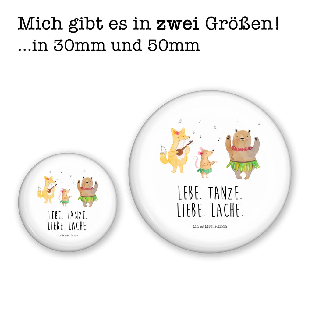 Button Waldtiere Aloha 50mm Button, Button, Pin, Anstecknadel, Tiermotive, Gute Laune, lustige Sprüche, Tiere, Wald, Waldtiere, Musik, Aloha, Bär, Hase, Igel, Tanzen, Leben, Lachen