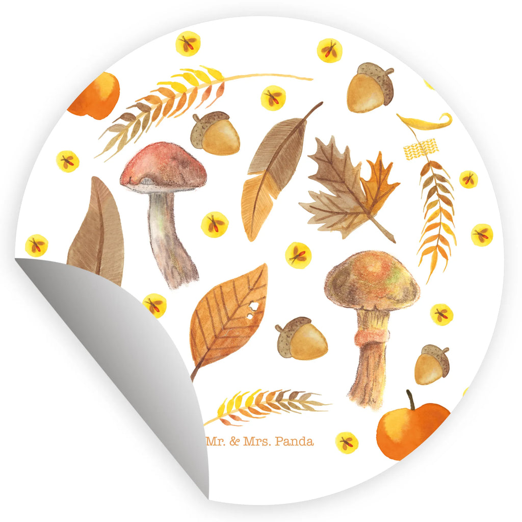 Rund Aufkleber Herbst Sticker, Aufkleber, Etikett, Blumen Deko, Frühlings Deko, Sommer Deko, Dekoration, positive Botschaft, Naturliebhaber, Outdoor, Natur, Abenteuer, Herbst, Herbstlaub, Geschenk Natur, Jahreszeit Motiv, Naturmotiv, Blätter, Blatt, September, Oktober, November, Pilze