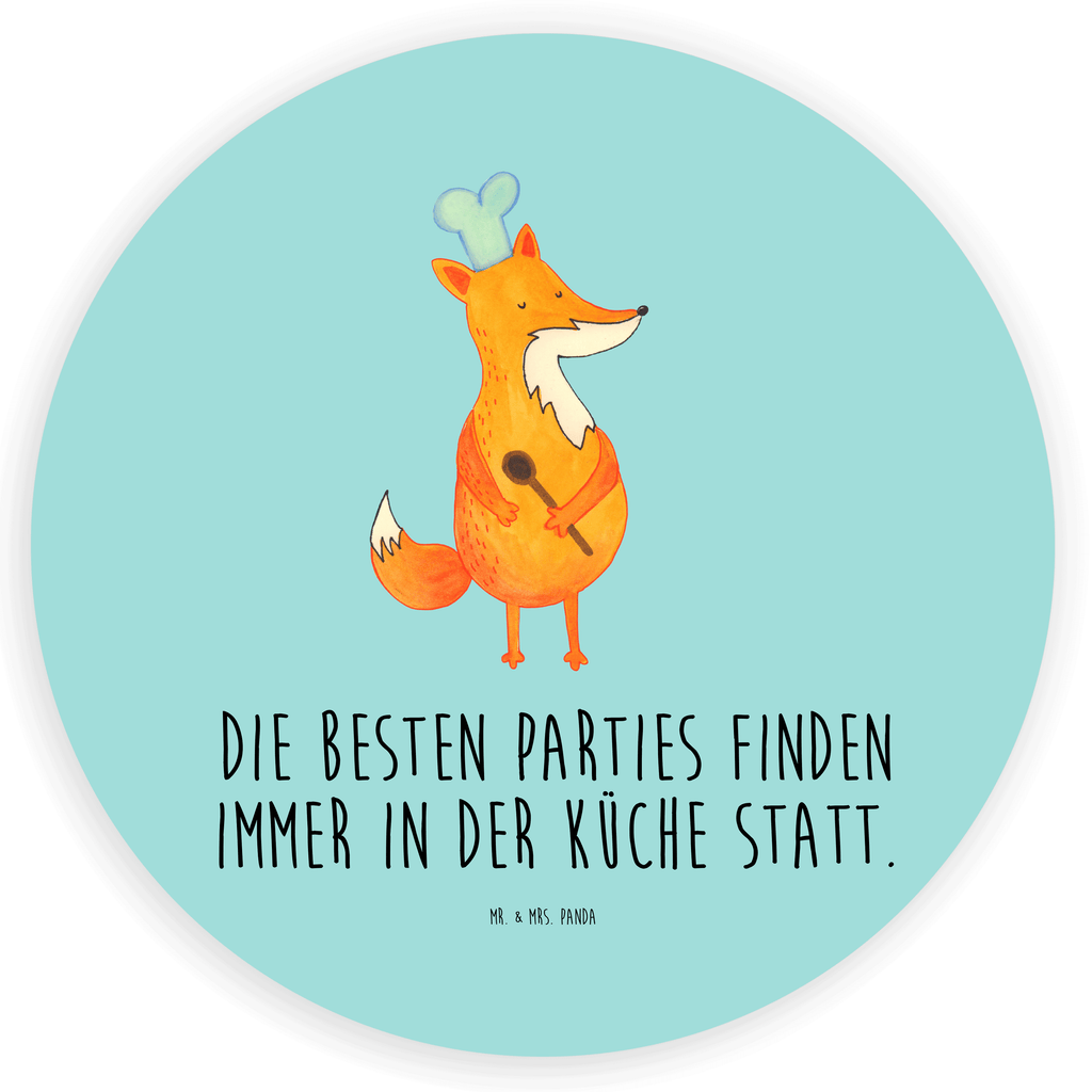 Rund Aufkleber Fuchs Koch Sticker, Aufkleber, Etikett, Fuchs, Füchse, Koch Geschenk, Küche Spruch, Küche Deko, Köche, Bäcker, Party Spruch, Spruch lustig, witzig