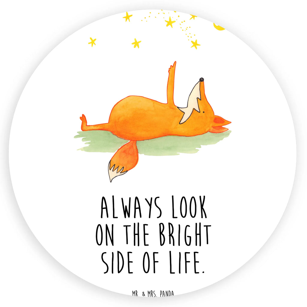 Rund Aufkleber Fuchs Sterne Sticker, Aufkleber, Etikett, Fuchs, Füchse, tröstende Worte, Spruch positiv, Spruch schön, Romantik, Always Look on the Bright Side of Life