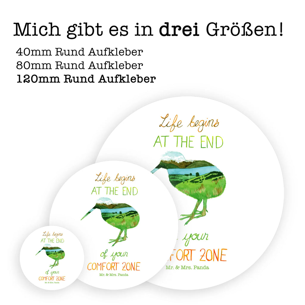 Rund Aufkleber Kiwi Neuseeland Sticker, Aufkleber, Etikett, Kinder, rund, Blumen Deko, Frühlings Deko, Sommer Deko, Dekoration, positive Botschaft, Naturliebhaber, Outdoor, Natur, Abenteuer, Neuseeland, New Zealand, Kiwi, Kiwivogel, Komfortzone, Life begins, Motivation, Leben