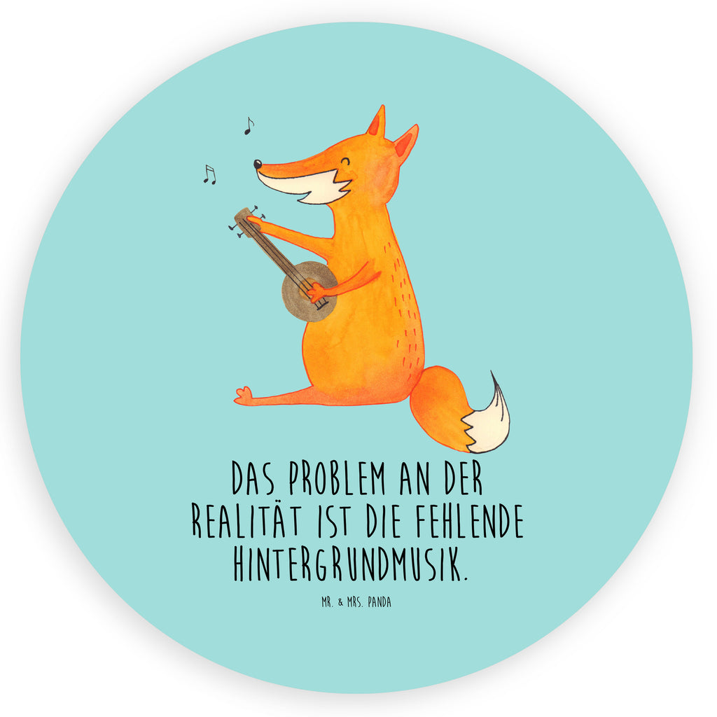 Rund Aufkleber Fuchs Gitarre Sticker, Aufkleber, Etikett, Fuchs, Füchse, Geschenk Musiker, Musik Spruch, Musikerin, Sänger, Sängerin, Gitarre