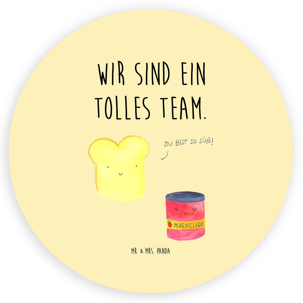 Rund Aufkleber Toast & Marmelade Sticker, Aufkleber, Etikett, Tiermotive, Gute Laune, lustige Sprüche, Tiere, Toast, Marmelade, Dreamteam, süße Postkarte, süß, Küche Deko, Küche Spruch, Frühstück Einladung, Brot, Toastbrot