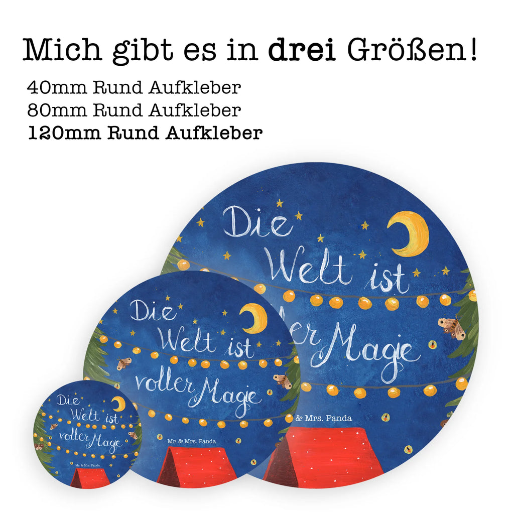 Rund Aufkleber Die Welt ist voller Magie Sticker, Aufkleber, Etikett, Kinder, rund, Blumen Deko, Frühlings Deko, Sommer Deko, Dekoration, positive Botschaft, Naturliebhaber, Outdoor, Natur, Abenteuer