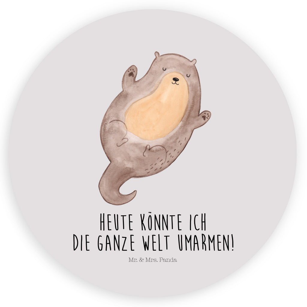 Rund Aufkleber Otter Umarmen Sticker, Aufkleber, Etikett, Otter, Fischotter, Seeotter, Otter Seeotter See Otter