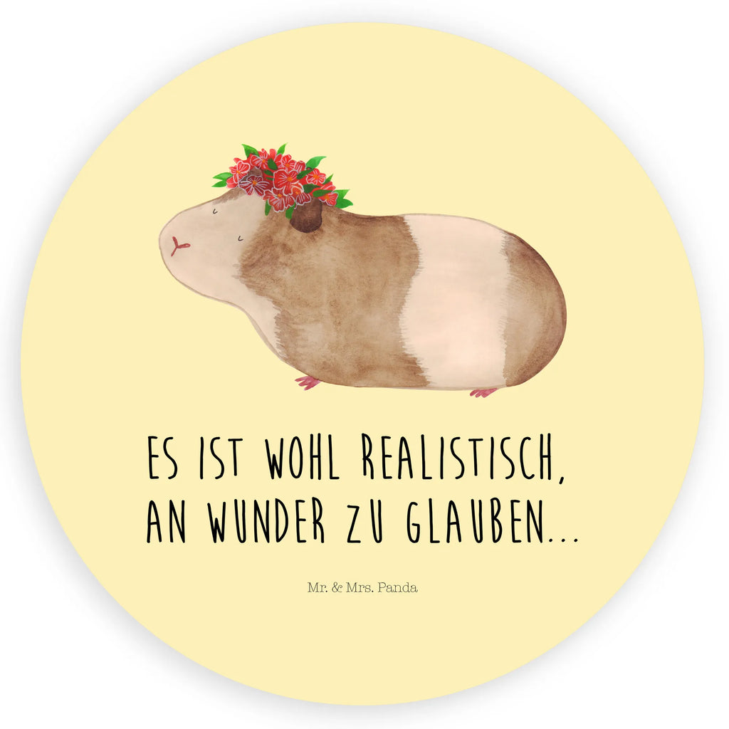 Rund Aufkleber Meerschweinchen weise Sticker, Aufkleber, Etikett, Tiermotive, Gute Laune, lustige Sprüche, Tiere, Meerschweinchen, Meerie, Meeries, Wunder, Blumenkind, Realität, Spruch, Weisheit, Motivation, Wunderland